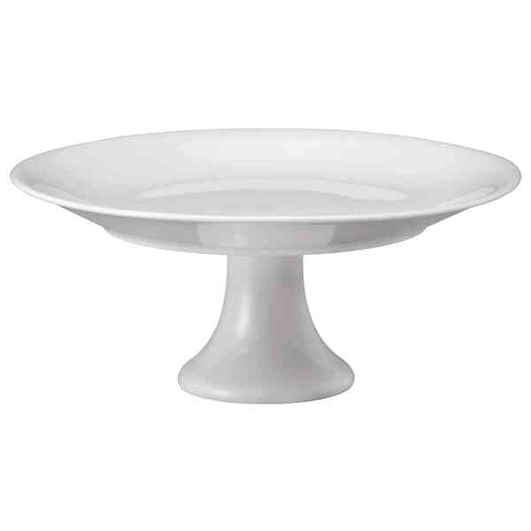 Prato Bolo Com Base 30 Cm Branco Porcelana Schmidt