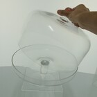 Prato Bolo Com Pé 26x27x27cm Vidro Transparente Com Tampa Bol