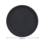 Prato com Rodas 35cm Preto Okla