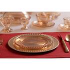 Prato Cristal Pearl Âmbar 28 Cm - Wolff