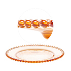 Prato Cristal Pearl Âmbar 28 Cm - Wolff