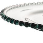 Prato Cristal Pearl Verde 28cm