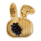 Prato De Alimentação Infantil Coelho Em Madeira