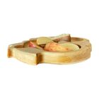 Prato De Alimentação Infantil Leão Em Madeira