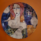 Prato De Cerâmica Cris Conde Colorido - Modelo 2 - Rio De Jan