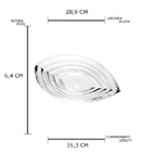 Prato De Cristal 36x29x4cm Para Bolo Wave-bohemia - Transpare