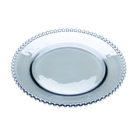 Prato De Cristal Pearl 28cm Azul