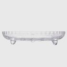 Prato De Cristal Sobremesa Prima Com 3 Pés 18x3,5cm - Lyor