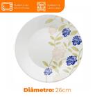 Prato De Porcelana Raso Azul Perfeito 26cm 1 Peça - Oxford