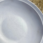 Prato De Porcelana Redondo Fundo Sem Borda Shale Cinza Rak Po