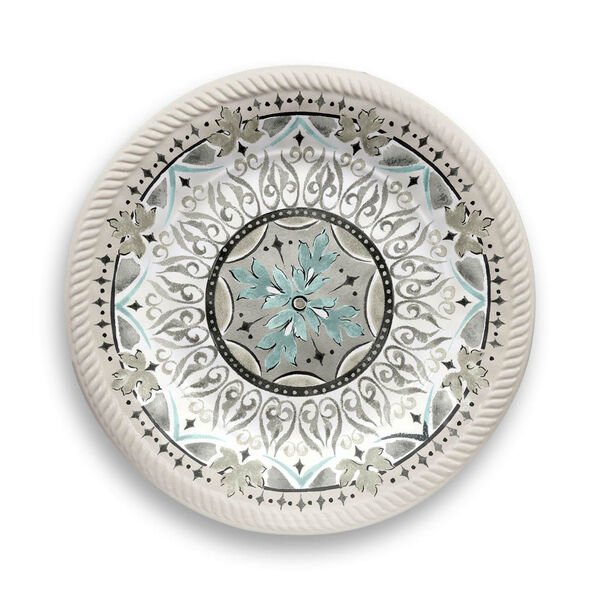 Prato De Sobremesa  Redondo Em Melamina Gibraltar 22 Cm Molde