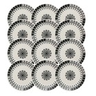 Prato De Sobremesa Cerâmica Estampa Donna Folk 18cm 12un - Bi