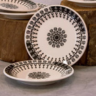 Prato De Sobremesa Cerâmica Estampa Donna Folk 18cm 12un - Bi