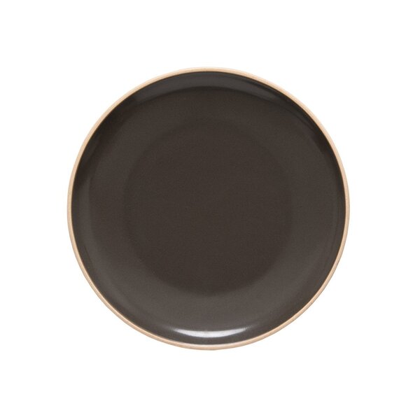 Prato De Sobremesa Copa E Cia Harmonie Em Cerâmica - Mocca