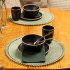 Prato De Sobremesa Copa E Cia Vivant Em Cerâmica - Preto