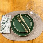 Prato De Sobremesa Copa E Cia Vivant Em Cerâmica - Verde