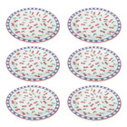 Prato De Sobremesa De Cerâmica Donna Jardim De Cerejas 18cm 6