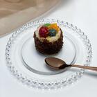 Prato De Sobremesa De Cristal Coraçao 20cm Lyor 1504