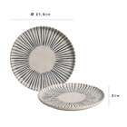 Prato De Sobremesa Elemento Cinza E Azul