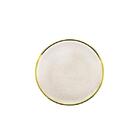 Prato De Sobremesa Em Cristal Wolff Agate 21cm Dourado