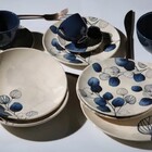 Prato De Sobremesa Flores Azuis