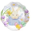 Prato De Sobremesa Lauren Flower Rabbit