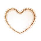 Prato De Sobremesa Lyor Coração De Cristal Âmbar 18cm