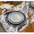 Prato De Sobremesa Organic Cimento-queimado