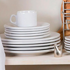 Prato De Sobremesa Plus Branco De Cerâmica 18cm 6 Unidades -