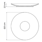 Prato De Sobremesa Porcelana Rústico Marrom 21cm 6un - Tramon