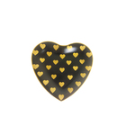 Prato De Sobremesa Preto Com Detalhe Coração