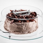 Prato De Vidro Andrea Para Bolo Com Tampa Ø33cm Forma Inox