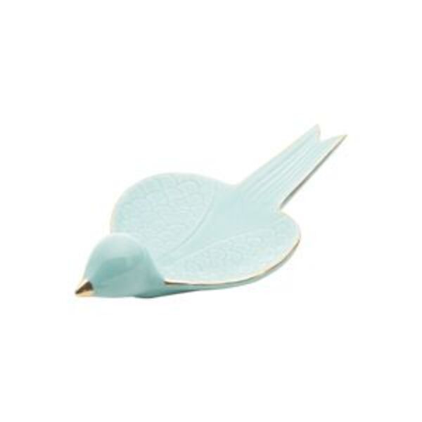 Prato Decor Ceramica Flying Bird Azul 14x7.3x2.8cm