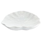 Prato Decorativo De Ceramica Banana Leaf Branco 4507 Lyor