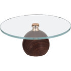 Prato Doces E Bolo Com Pé Vidro 13x30x30cm Transparente