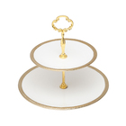 Prato Duplo Porcelana P/ Doces Paddy Wolff