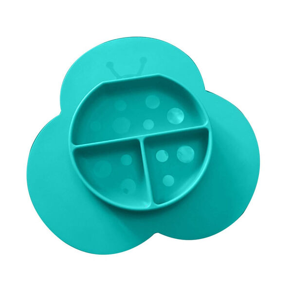 Prato E Jogo Americano Joaninha De Silicone Com Divisória Gir