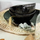 Prato Em Cerâmica Lanche Coupe Clean Preto Liso Ø27cm Yoi