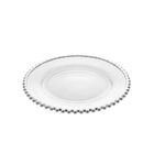 Prato Em Cristal Wolff Pearl 28cm Borda Prateada