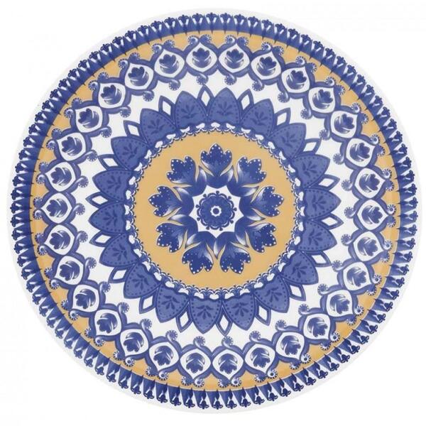 Prato Fundo Cerâmica Floreal La Carreta 23 Cm - Oxford