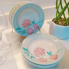 Prato Fundo De Cerâmica 22 Cm Estampa Donna Bloom 1 Unidade -