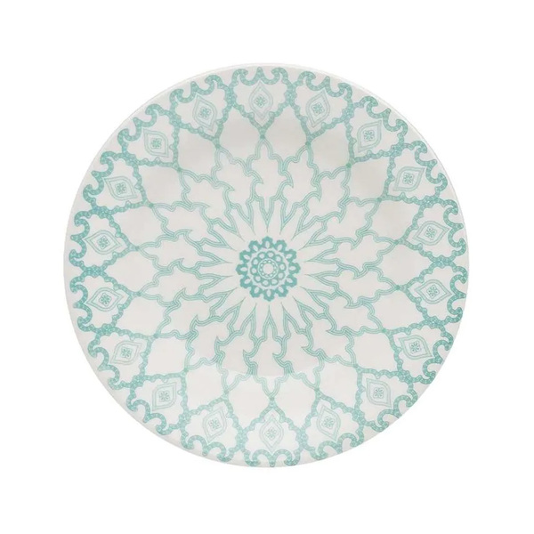 Prato Fundo De Cerâmica Estampa Donna Mandala 22cm 1 Unidade
