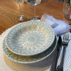 Prato Fundo De Cerâmica Estampa Donna Mandala 22cm 1 Unidade