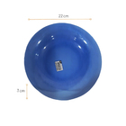 Prato Fundo De Vidro Diamante Sky Azul 22cm 12 Unidades - Nad