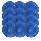 Prato Fundo De Vidro Diamante Sky Azul 22cm 12 Unidades - Nad