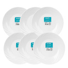Prato Fundo De Vidro Opaline Jasmim 23,5cm 6 Unidades - Nadir