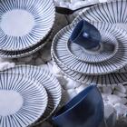 Prato Fundo Elemento Cinza E Azul