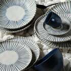 Prato Fundo Elemento Cinza E Azul