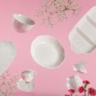 Prato Fundo Lyor De Porcelana New Bone Butterfly Flower 8517