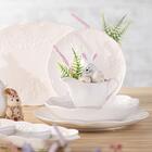 Prato Fundo Lyor De Porcelana New Bone Butterfly Flower 8517